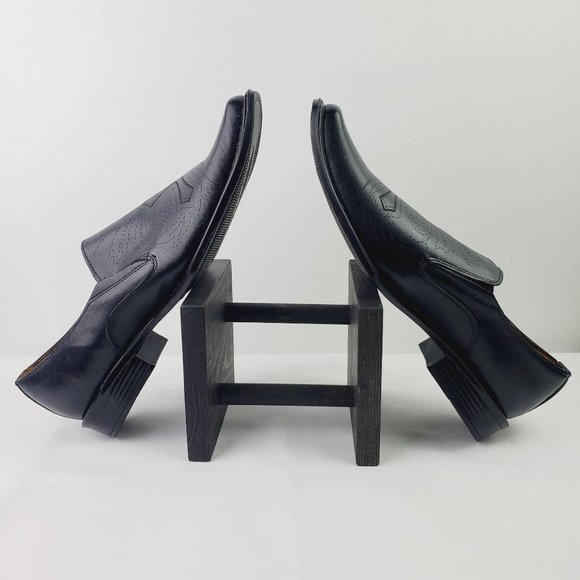 Danesi Collections Men's Black Leather Crucifix Loafers Sz 10.5 MUST SEE! - Picture 11 of 12